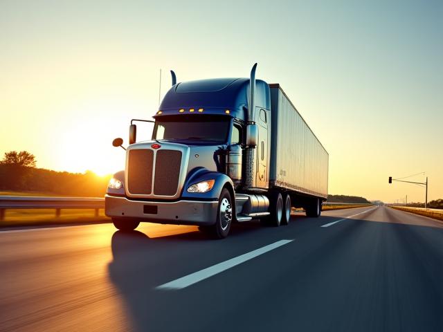 Commercial truck on Ohio highway representing A2 Supply Chain Advisory's trucking and hauling services